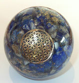 OBLAPI BOL 5 CM LAPIS LAZULLI FLOWER OF LIFE IN DOOSJE