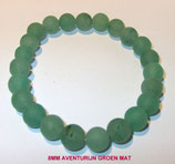 KS8AVGRM KOGELARMBAND AVENTURIJN GROEN MAT SLOTJE