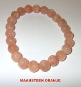 KR8MAOR KOGELARMBAND MAANSTEEN ORANJE REK