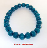 KR8AGTU KOGELARMBAND AGAAT TURKOOIS REK