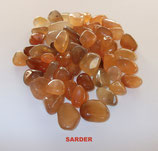 KNSARD100 KNUFFELSTENEN SARDER ZAKJE VAN 100 GRAM