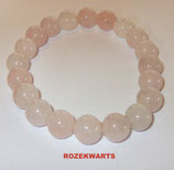 KS10ROZE KOGELARMBAND ROZEKWARTS SLOTJE