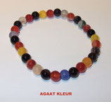 KR6AGKL KOGELARMBAND AGAAT KLEUR REK