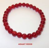 KS6AGRO KOGELARMBAND AGAAT ROOD SLOTJE