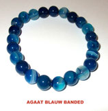 KS8AGBB KOGELARMBAND AGAAT BLAUW BANDED SLOTJE