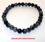 KH6OBSN KOGELHANGER 6MM OBSIDIAAN SNEEUWVLOK 45 CM
