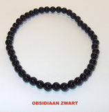 KH4OBZW KOGELHANGER 4MM OBSIDIAAN ZWART 45 CM