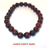 KS8JAPD KOGELARMBAND JASPIS POPPY DARK SLOTJE