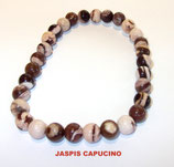 KS6JACA KOGELARMBAND JASPIS CAPUCINO SLOTJE