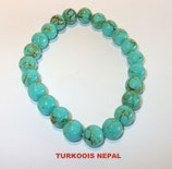 KR8TUNE KOGELARMBAND TURKOOIS NEPAL REK
