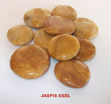 PLJAGE PLATTE STENEN JASPIS GEEL ZAKJE 200 GRAM