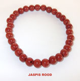 KS6JARO KOGELARMBAND JASPIS ROOD SLOTJE