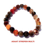 KR8AGSTMU KOGELARMBAND AGAAT STREPEN MULTI REK