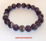 KS10AMKW KOGELARMBAND AMETHISTKWARTS SLOTJE