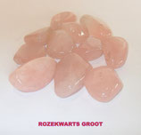 KNROZEG100 KNUFFELSTENEN ROZEKWARTS GROOT 100 GRAM