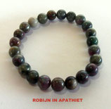 KS8ROAP KOGELARMBAND ROBIJN IN APATHIET SLOTJE