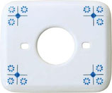 Placca porcellana decori blu