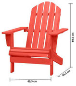 Sedia Muskoka abete tinto
