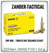 Patronen, .223, Swiss P, 55 grain, FMJ