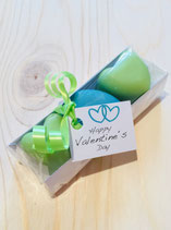 Seifen Herzen für den Valentinstag - drei Stück, in 2 Farben