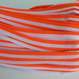 Paspelband 10mm orange-weiß reflektierend
