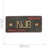 Label NJB 58x26mm braun-rot