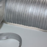 Schrägband 15 mm grau silber