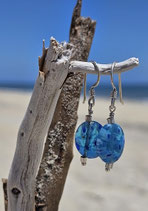 S012239 Millefiori Glas oval blau