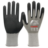 Nitras 8810 FLEXIBLE FIT K (12 Paar) Arbeitshandschuhe - Schutz-Handschuhe für die Arbeit - EN 388 - Grau/Schwarz