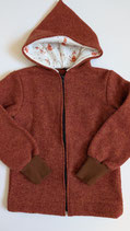 Walkjacke -rostbraunmeliert-