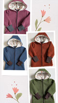 Walkjacke -moosgrün,beere,rostbraun,jeansblau-