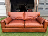 Bank BAXTER Miami bankstel  bruin buffel leer sofa + Gratis bezorging!