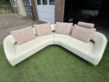 Hoekbank LEOLUX Vol de Reve bankstel leer/stof design bank + Gratis bezorging!