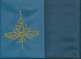 Lotuskissen Blau + Rauchblau