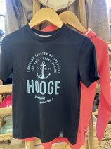 Kinder Hooge T-Shirt - in "Navy" mit Neondruck