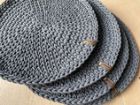 4 Tischsets handmade in anthrazit