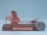 [X001] 1/100 Curtiss Jenny copper on the wooden base