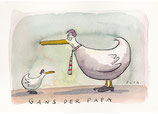 Postkarte "Gans der Papa"