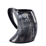 Bierkrug aus Horn - Fenrir, der Nordische Wolf