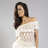 Vintage Spitzen-Top "Gypsy", creme