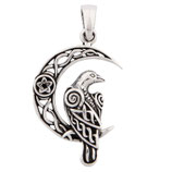 Anhänger, Amulett "Rabe" aus Silber