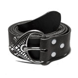 Langgürtel 4cm, schwarz mit Schließe silber