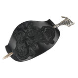 Wikinger-Haarspange "Haithabu" aus Leder mit Nadel