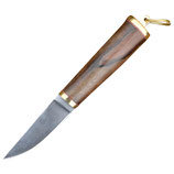 Wikinger-Messer mit Walnussgriff und Lederscheide