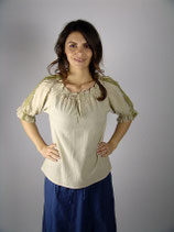 Bluse "Sandra"; Mittelalter Kurzarmbluse