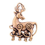 Anhänger, Amulett "Keltischer Hirsch" aus Bronze