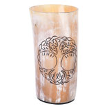 Trinkbecher aus Horn - Yggdrasil