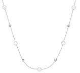 Collier 45 cm Süßwasserperlen 925/- Sterling Silber