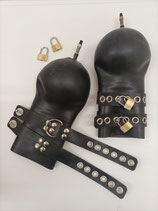 3008 Bondage Handschuhe, lang, abschließbar, aufblasbar, Größe 2