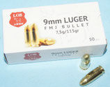 LOS Ammo FMJ Kal. 9mmLuger 7,5g 115gr á 1.000 Schuss *EWB Pflichtig Markteinführung
